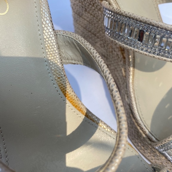 Aldo Afewiel rhinestone wedge heel sandals in size 8.5 - Picture 6 of 17